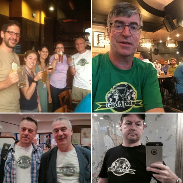 Geohipster sightings (clockwise from top left): Como, Italy; Denver, Colorado, USA; Delhi, India; York, UK
