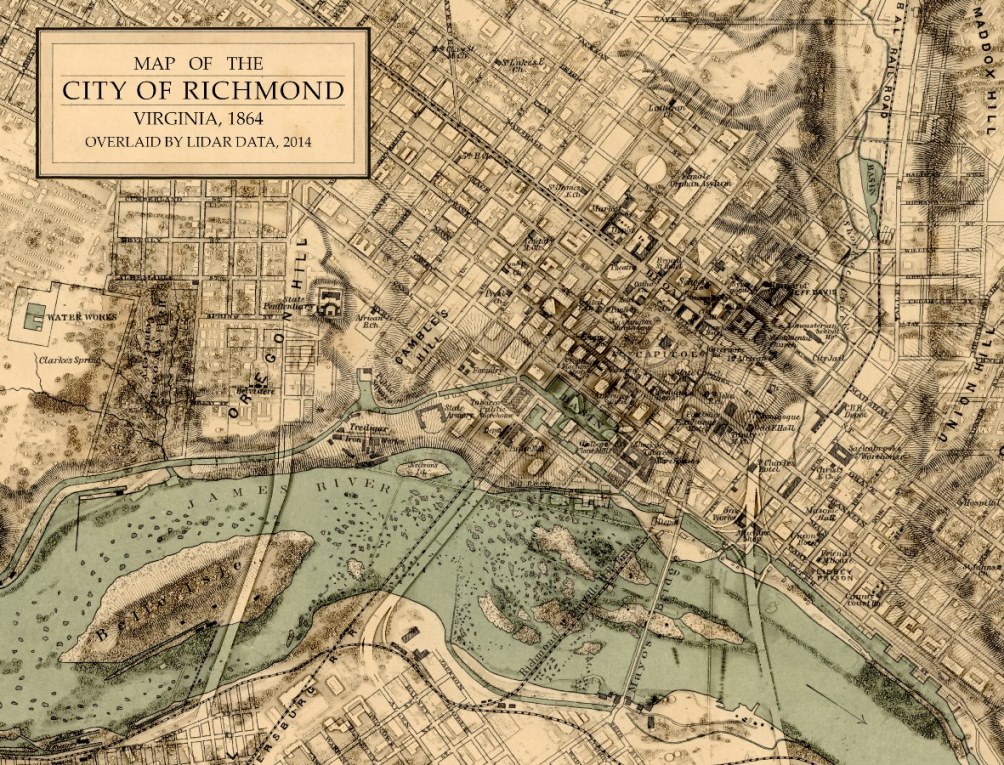 Dan Fourquet's unique map of Richmond, Virginia